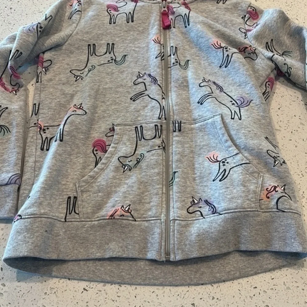Cat & Jack Zipped Hoodie Unicorn Size L (10-12)